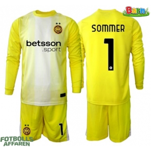 Inter Milan Yann Sommer #1 Målvakt Bortaställ Barn 2025-26 Långärmad (+ Korta byxor)
